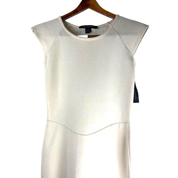 Feminine Romantic Cottage Core French Connection Cream Midi Dress, Women's  8 - Picture 2 of 10